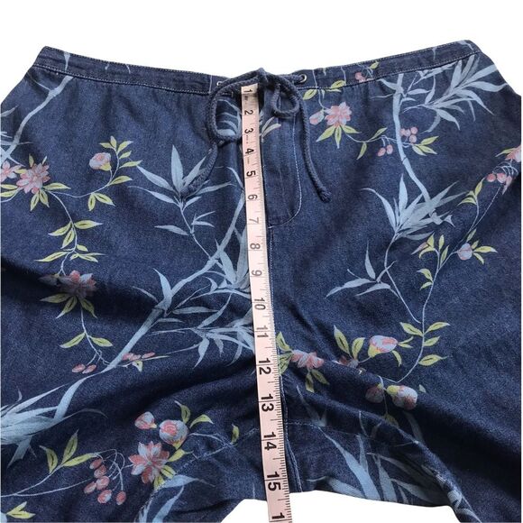 Sag Harbor Sport Tropical Lightweight Zip & Tie Wide Leg Cropped Jeans Blue XL - Picture 8 of 16